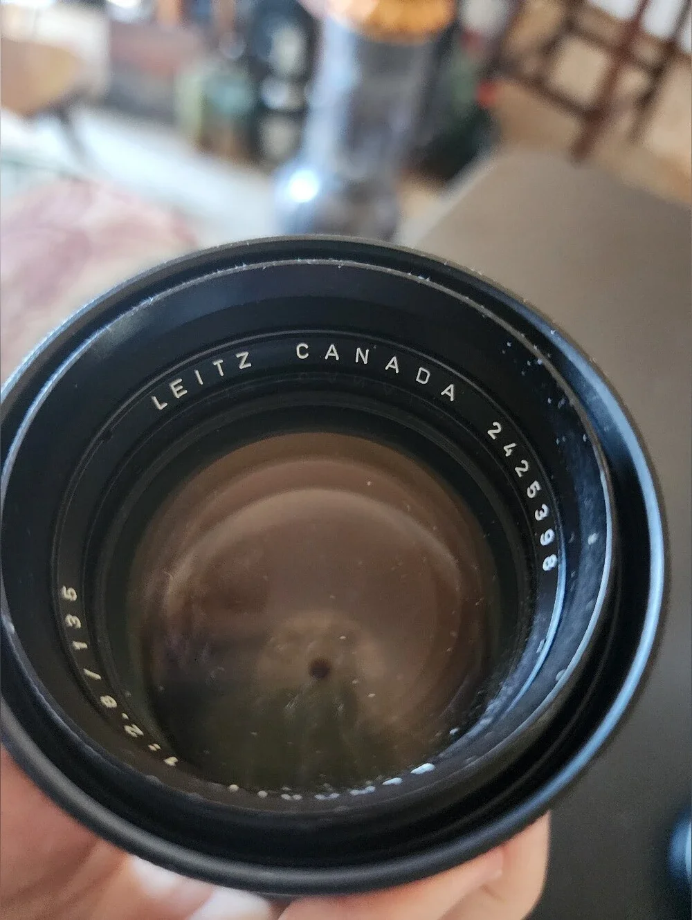 Leitz Elmarit M-mount 135mm f/2.8 Canada Lens with Goggles And Caps